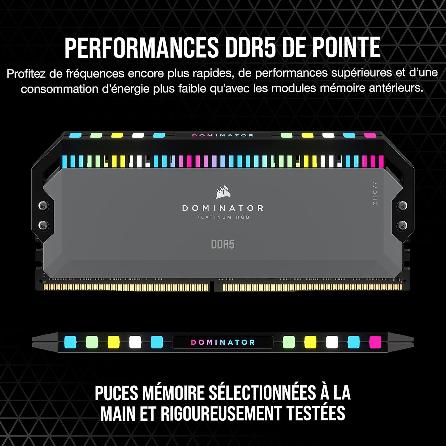 CORSAIR DOMINATOR PLATINUM RGB DDR5 RAM 64GB (2X32GB) 6000MHZ CL30- GRAY (CMT64GX5M2B6000Z30)
