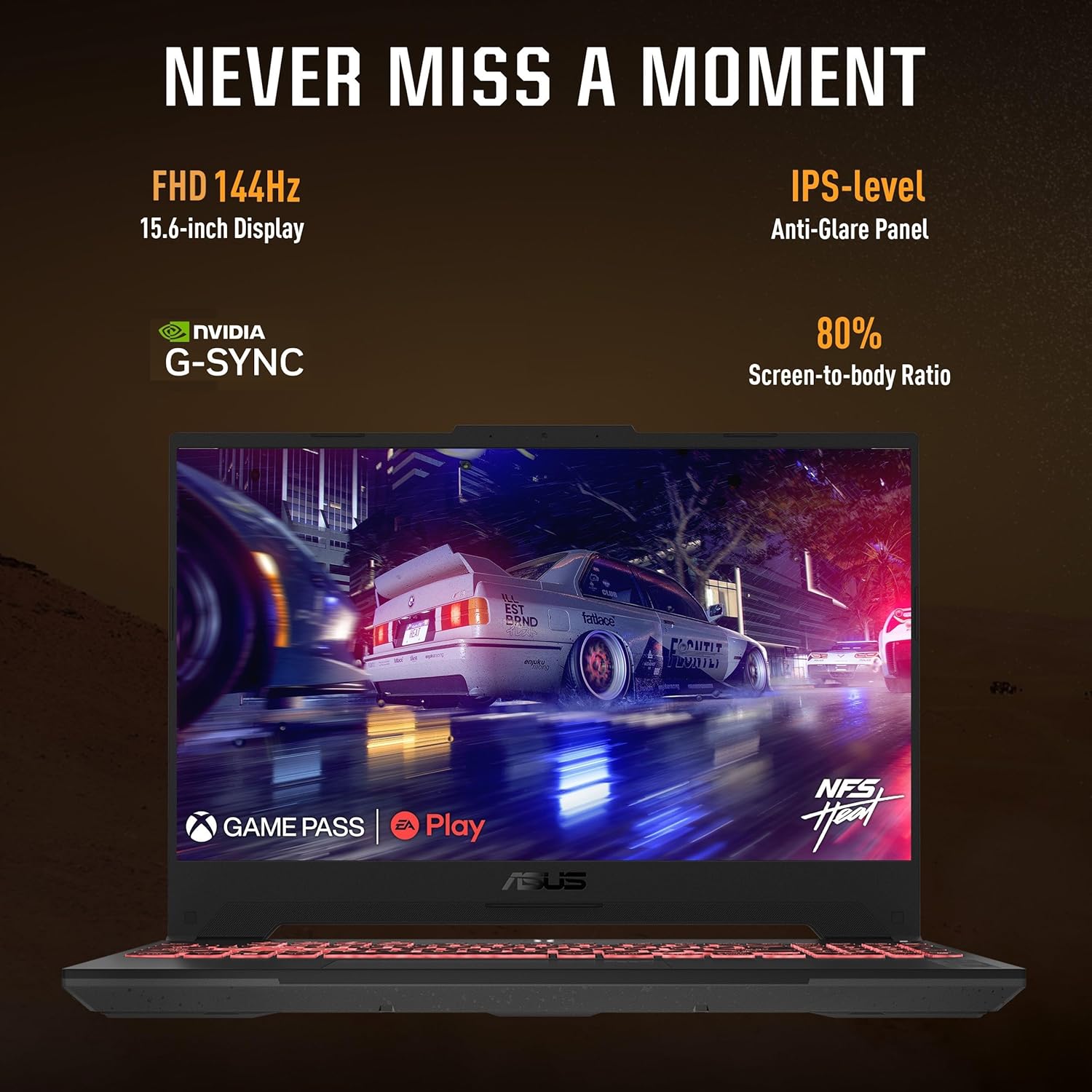 ASUS TUF GAMING A15, GAMING LAPTOP, AMD RYZEN 9 8945H, RTX 4070 GRPH (16GB/1TB/39.62 CMS (15.6) FHD/WIN 11 HOME) FA507UI-LP066WS
