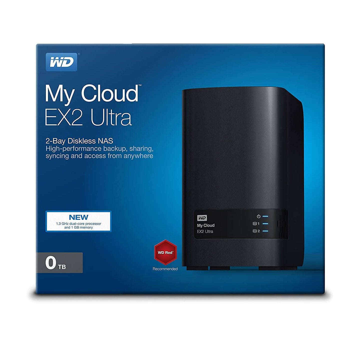 WESTERN DIGITAL MY CLOUD EX2 ULTRA 2 BAY 0TB NETWORK ATTACHED STORAGE DRIVE