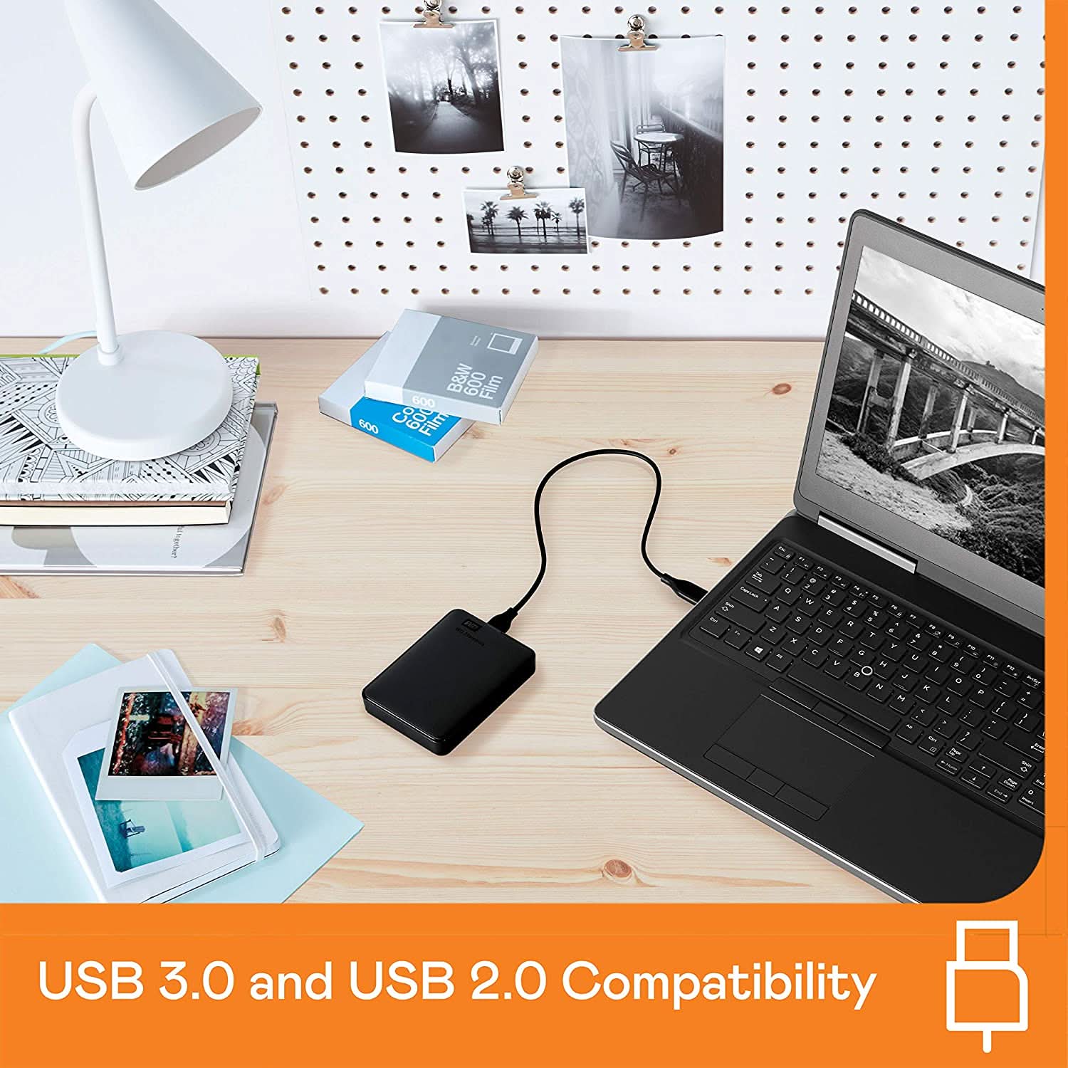 WESTERN DIGITAL 4TB ELEMENTS PORTABLE EXTERNAL HARD DRIVE