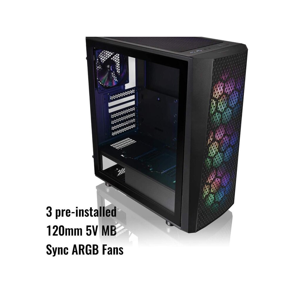 THERMALTAKE Versa J24 ARGB ATX Mid Tower Cabinet (Black)