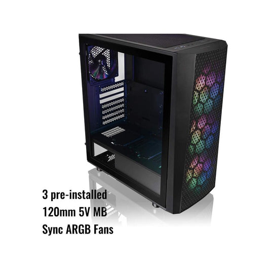 THERMALTAKE Versa J24 ARGB ATX Mid Tower Cabinet (Black)