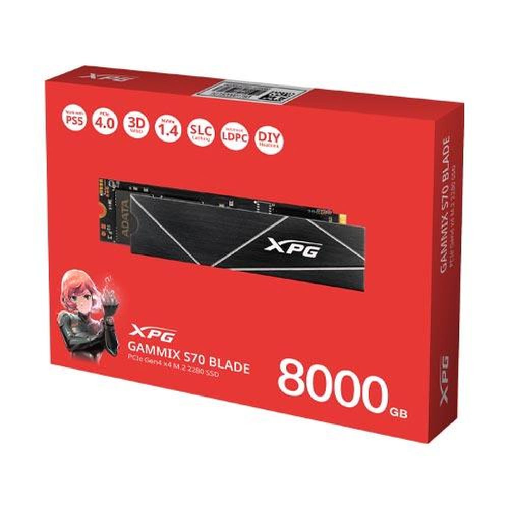 ADATA XPG Gammix S70 Blade 8TB M.2 NVME Gen4 Internal Solid State Drive ( SSD )
