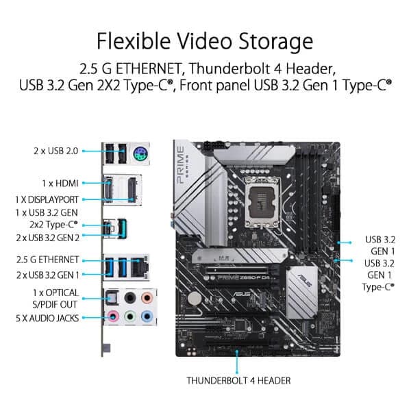 ASUS Prime Z690-P DDR4 Intel Motherboard