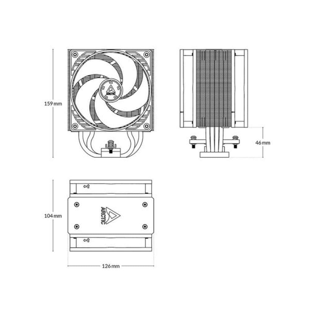 ARCTIC Freezer 36 ARGB Single Tower Air Cooler ( Black )