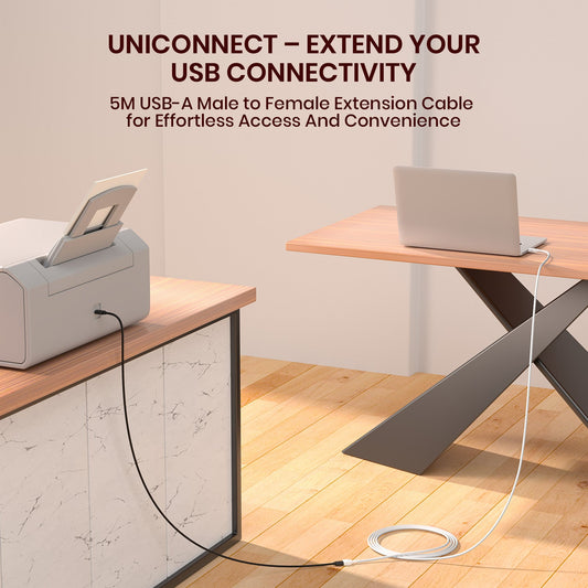 Uniconnect - USB Male To USB Female 3A 5M Cable