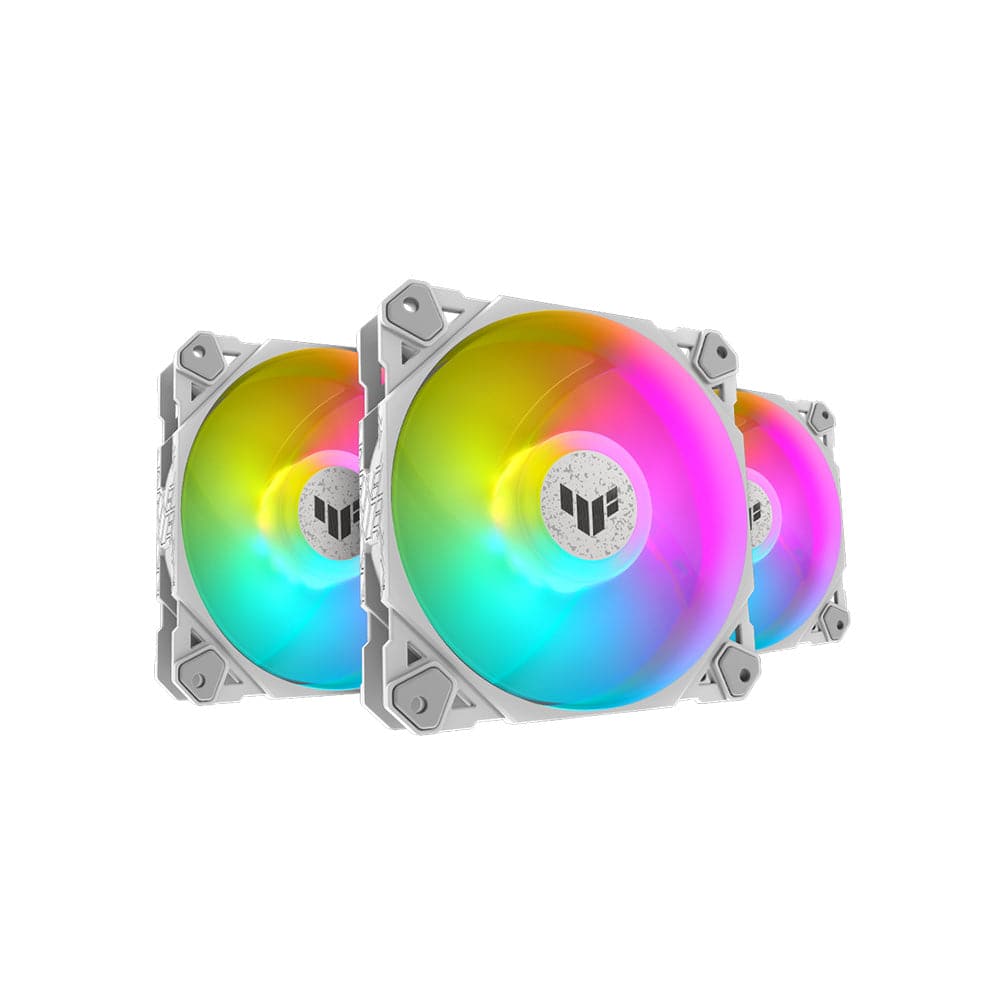 ASUS TUF Gaming TF120 120mm ARGB Cabinet Fans (White) (Triple Pack)