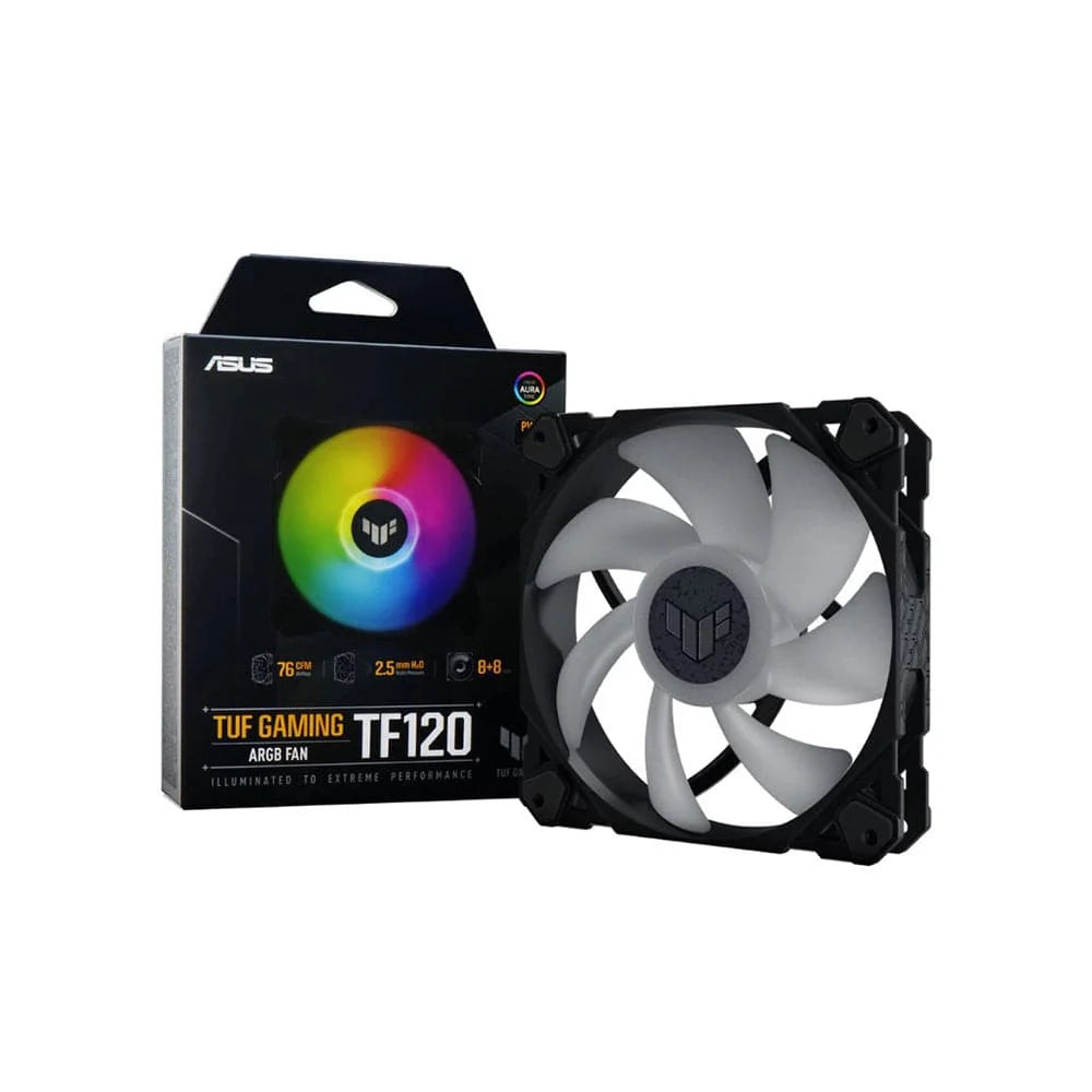 ASUS TUF Gaming TF120 120mm ARGB Cabinet Fans (Black) (Triple Pack)