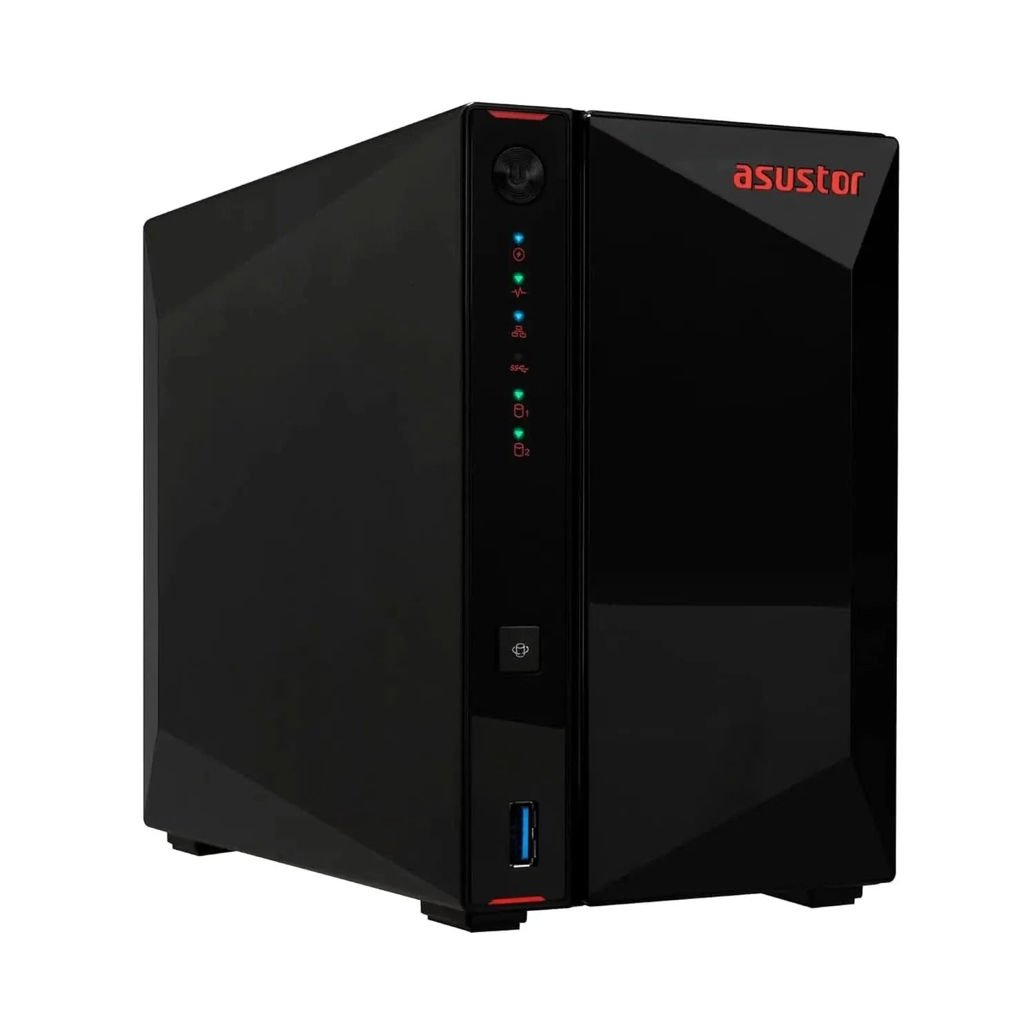 Asustor AS5402T Nimbustor 2 Gen2, 2 Bay NAS Storage, Quad-Core 2.0GHz CPU, 4xM.2 NVMe SSD Slots, 2x2.5GbE Ports, 4GB DDR4 RAM, Gaming Network Attached Storage, Home Personal Cloud Storage