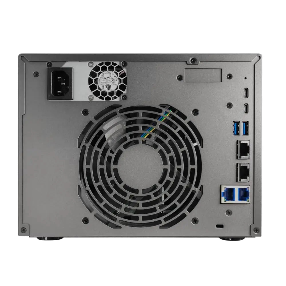 Asustor Lockerstor 6 Gen3 AS6806T 6 Bay NAS, AMD Ryzen Quad-Core 2.3 GHz, 16GB RAM ECC DDR5, 4 M.2 NVMe Slots, Dual 5GbE and Dual 10GbE Port, USB4 Type-C, Network Attached Storage