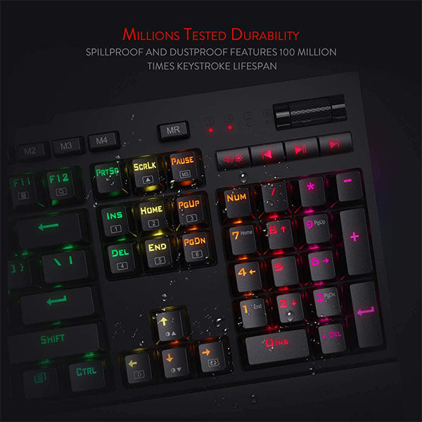 REDRAGON K586 Brahma Full Size Mechanical Wired Gaming Keyboard ( Black ) ( Red Linear Switch )