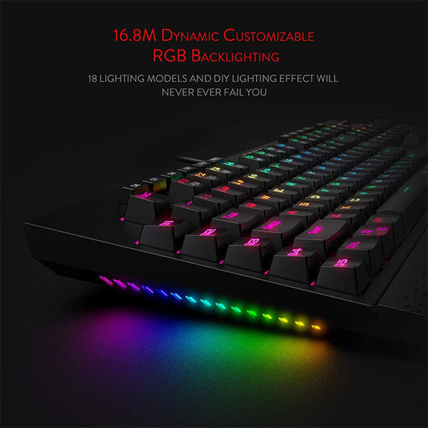 REDRAGON K586 Brahma Full Size Mechanical Wired Gaming Keyboard ( Black ) ( Red Linear Switch )