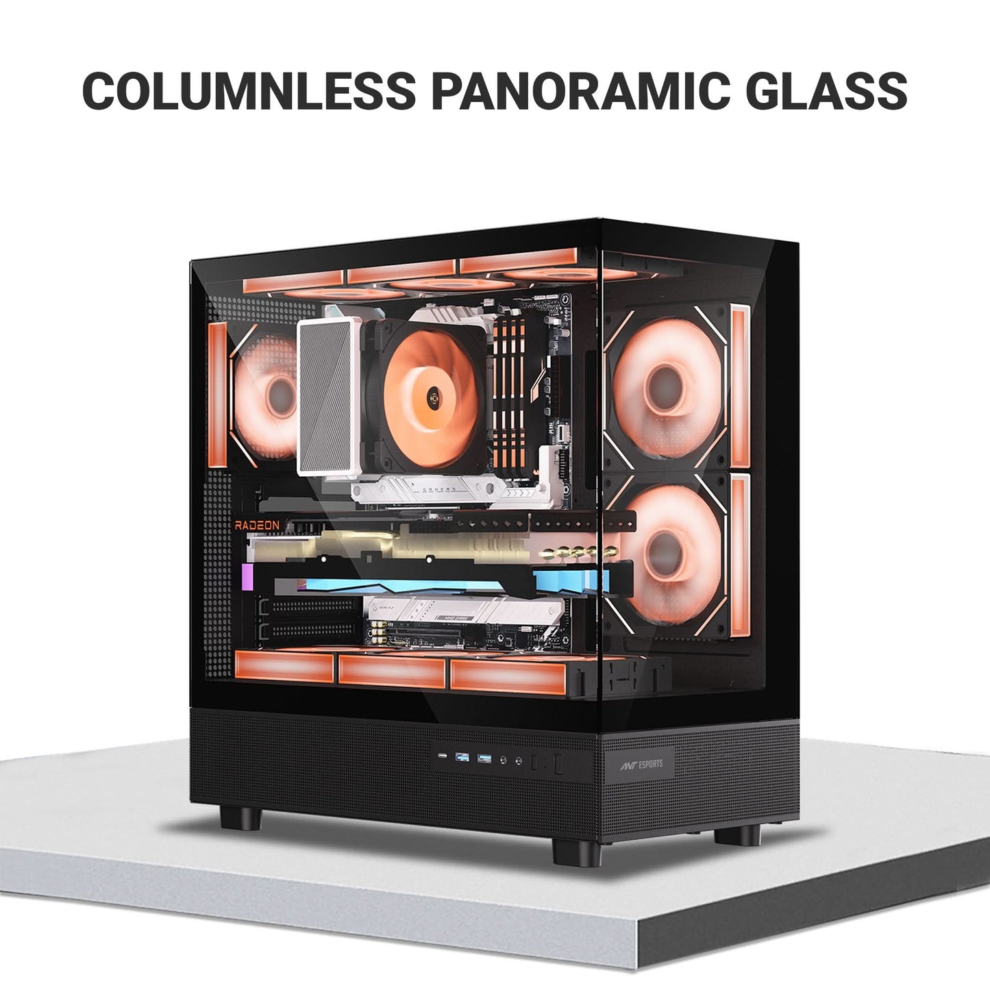 ANT ESPORTS CRYSTAL X6 ATX CABINET BLACK