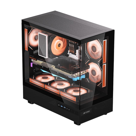 ANT ESPORTS CRYSTAL X6 ATX CABINET BLACK