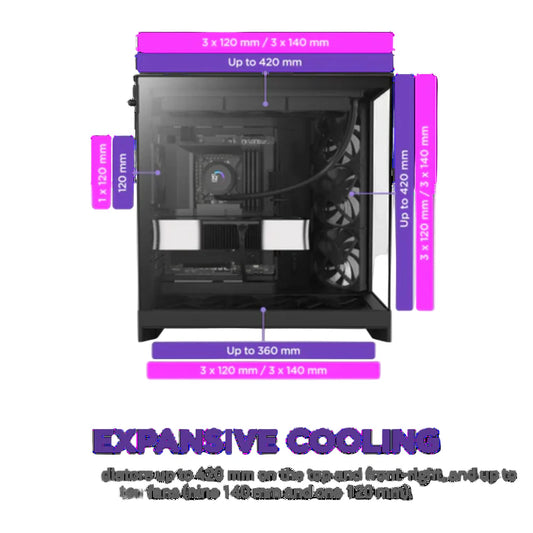 NZXT H9 Flow 2025 Edition EATX Mid Tower Cabinet (Black)