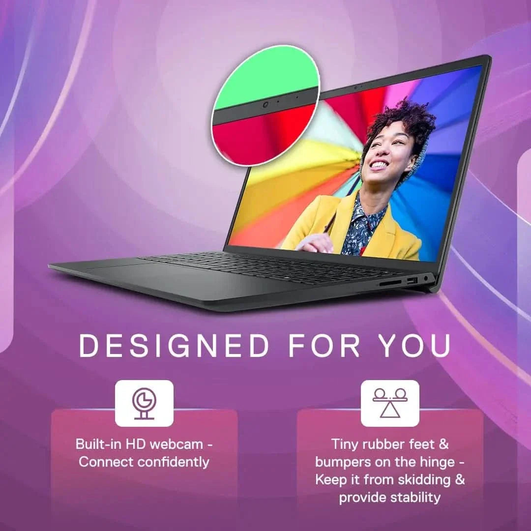 Dell 15, AMD Ryzen 3 7320U, 8GB RAM, 512GB SSD, FHD, 15.6"/39.62cm, Windows 11, Office H&S 2024, Black Laptop