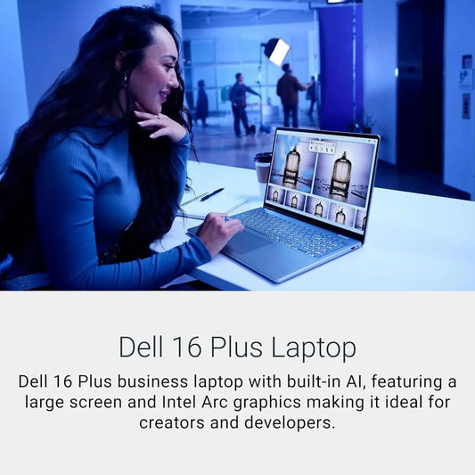 Dell 16 Plus Laptop DB16250-16.0-inch 16:10 2.5K Display, Intel Core Ultra 7 256V, 16GB LPDDR5X Memory, 1TB SSD, Intel Arc Graphics Laptop