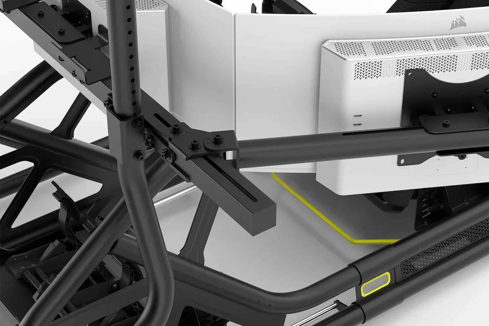 Fanatec ClubSport Cockpit Monitor Stand Triple Monitor Expansion Kit, CRD-9060003-WW (Black)