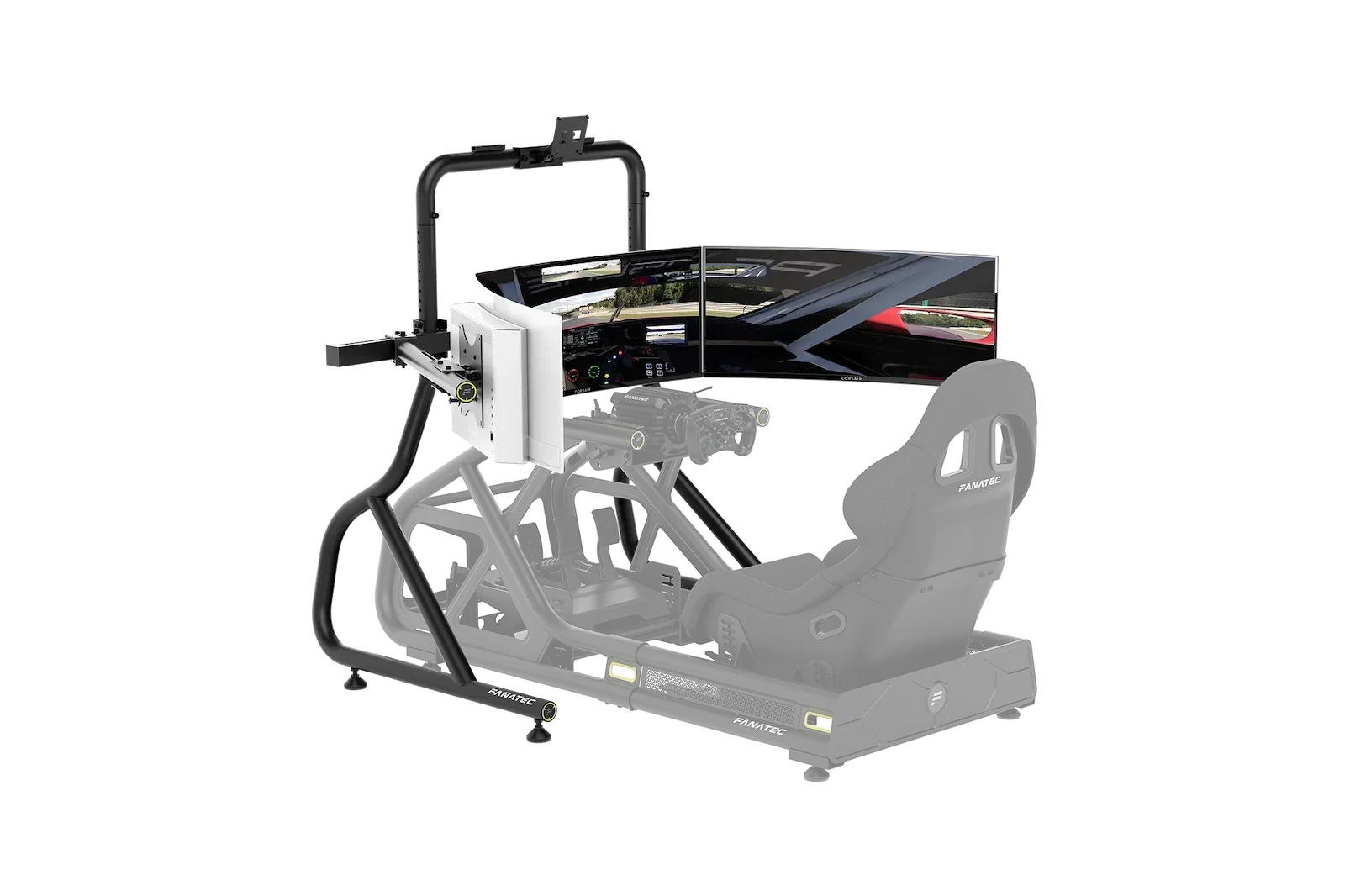 Fanatec ClubSport Cockpit Monitor Stand Triple Monitor Expansion Kit, CRD-9060003-WW (Black)