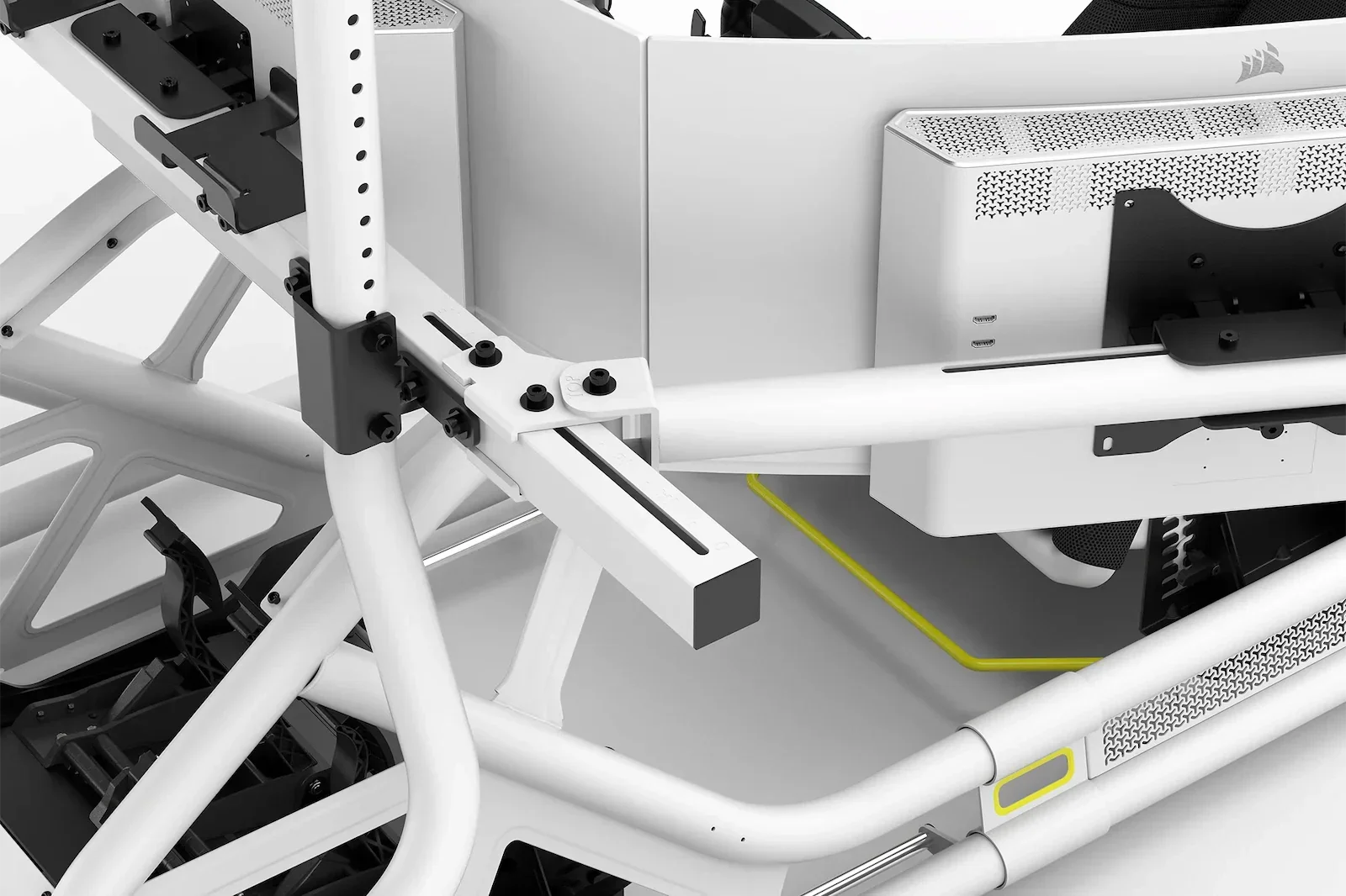 Fanatec ClubSport Cockpit Monitor Stand Triple Monitor Expansion Kit, CRD-9060004-WW (White)