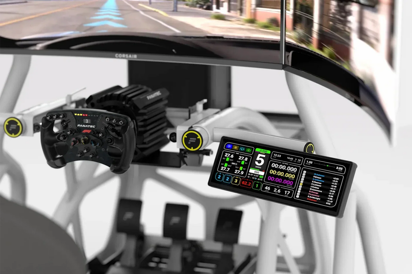 Fanatec ClubSport Cockpit Upper Accessory Mount, White CRD-9900004-WW
