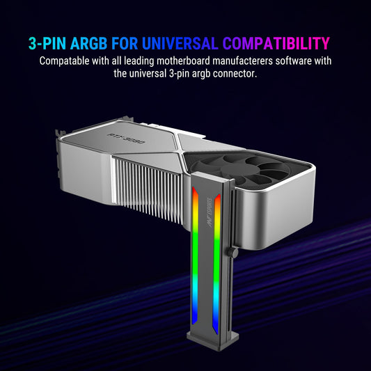 ANT ESPORTS GCB70 ADDRESSABLE RGB GRAPHICS CARD GPU HOLDER WHITE