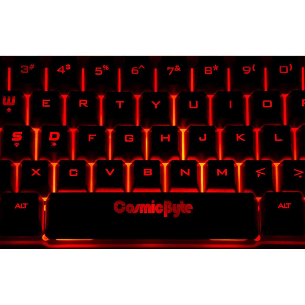 COSMIC BYTE CB-GK-06 Galactic Full Size Membrane Wired Gaming Keyboard ( Black / Silver )
