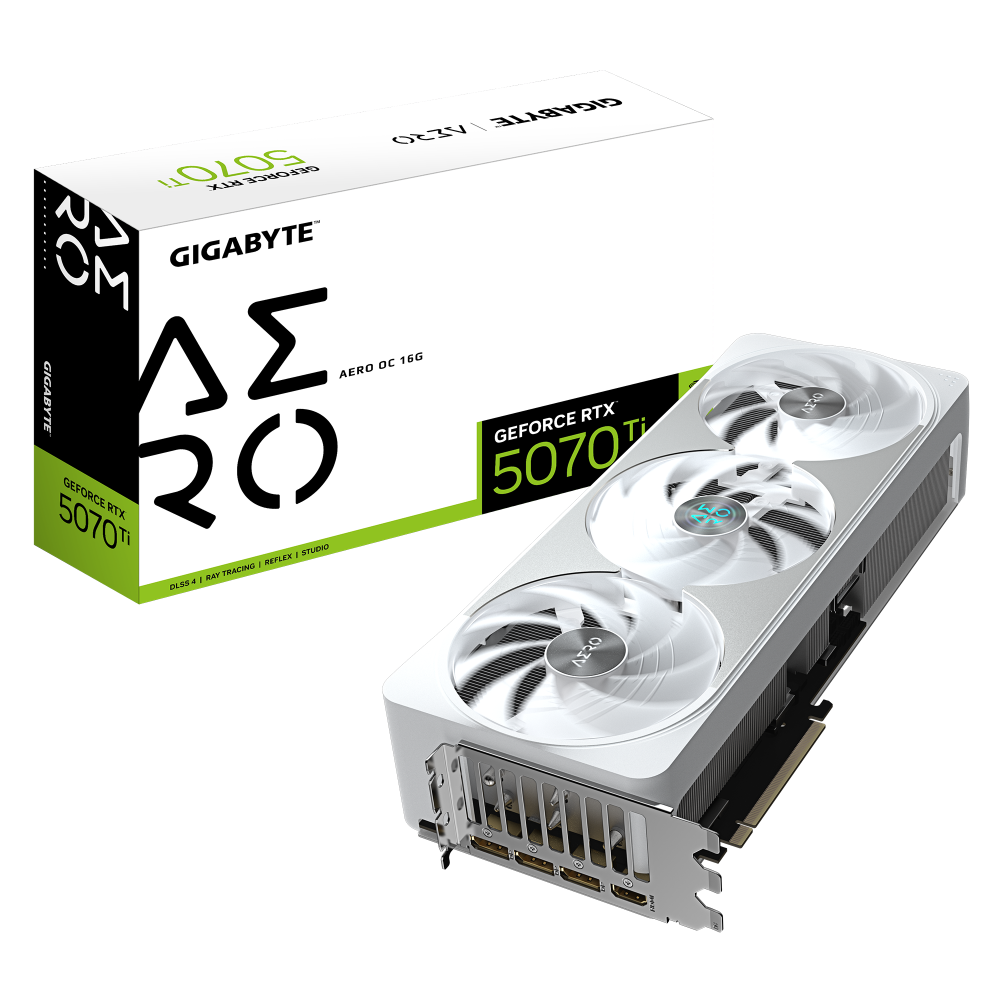 GIGABYTE GeForce RTX 5070 Ti Aero OC 16GB White Nvidia Graphic Card