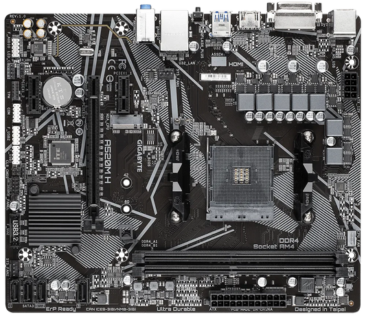 GIGABYTE A520M H DDR4 AMD Motherboard