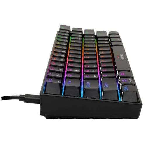 GAMDIAS Hermes E3 60% Semi Mechanical Wired Gaming Keyboard ( Black ) ( Red Switches )