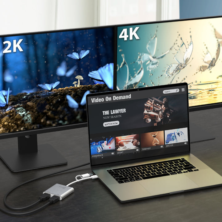 J5CREATE USB-C & USB-A TO DUAL HDMI MULTI-MONITOR ADAPTER (MAC & WINDOWS)