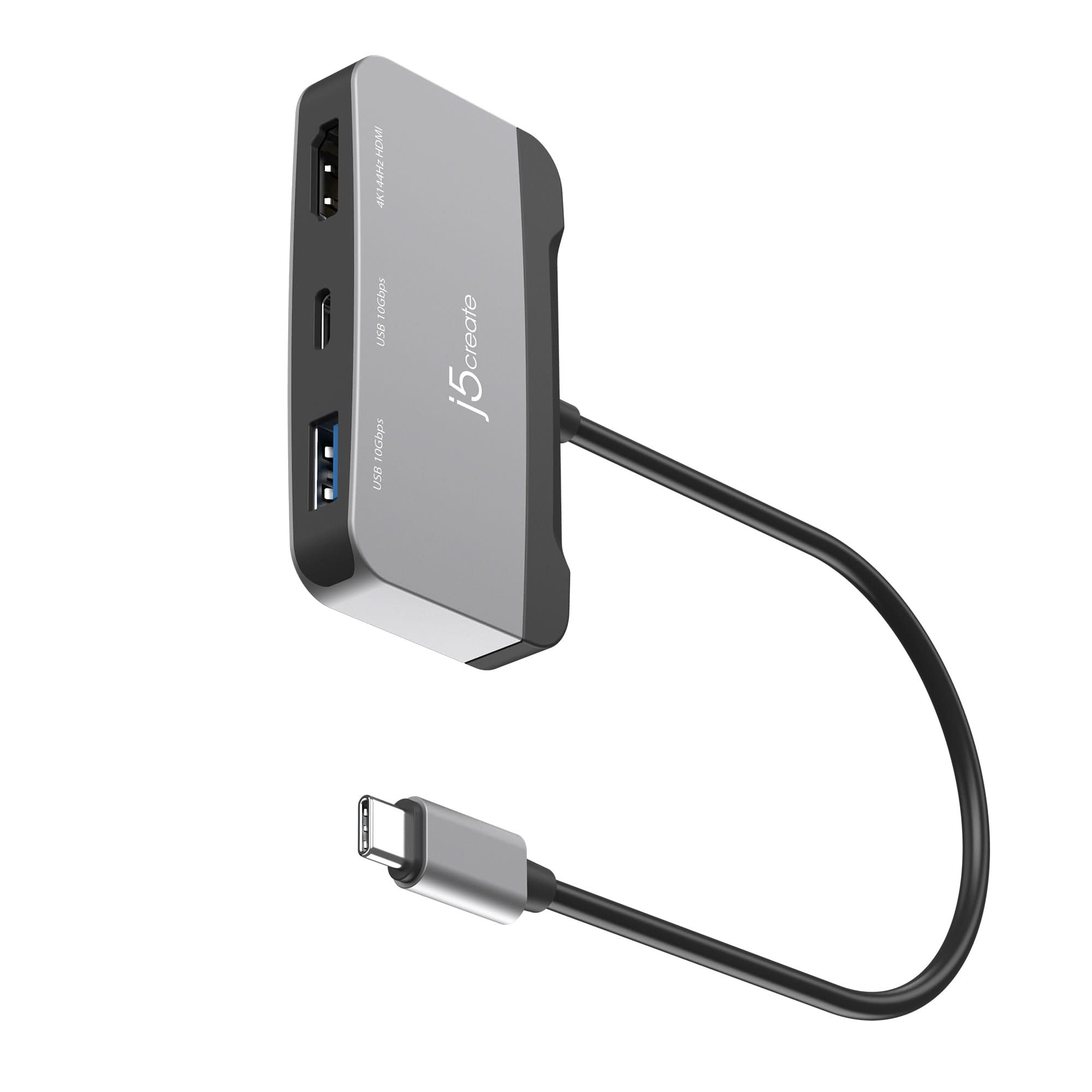 J5CREATE USB-C TO HDMI 4K144HZ & 2 X USB 3.2 WITH POWER DELIVERY 100W