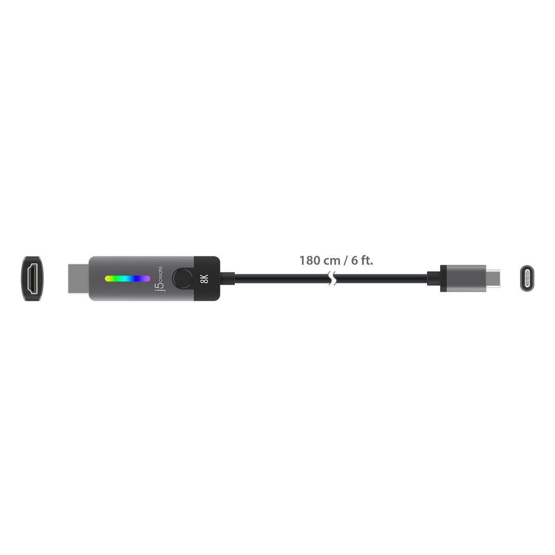J5CREATE USB-C TO HDMI 2.1 8K CABLE