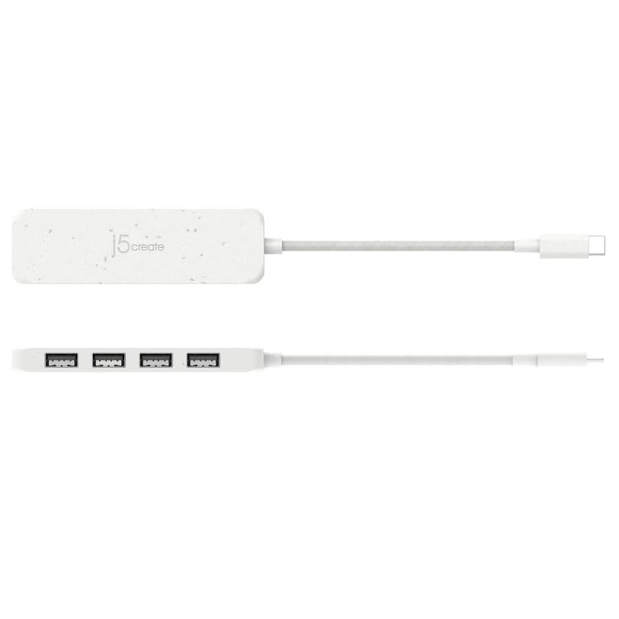 J5CREATE ECO-FRIENDLY USB-C to 4-Port Type-A Gen 2 Hub