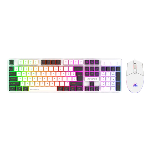 ANT ESPORTS KM1610 PRO BACKLIT GAMING COMBO KIT BLACK & WHITE (R-41183733)