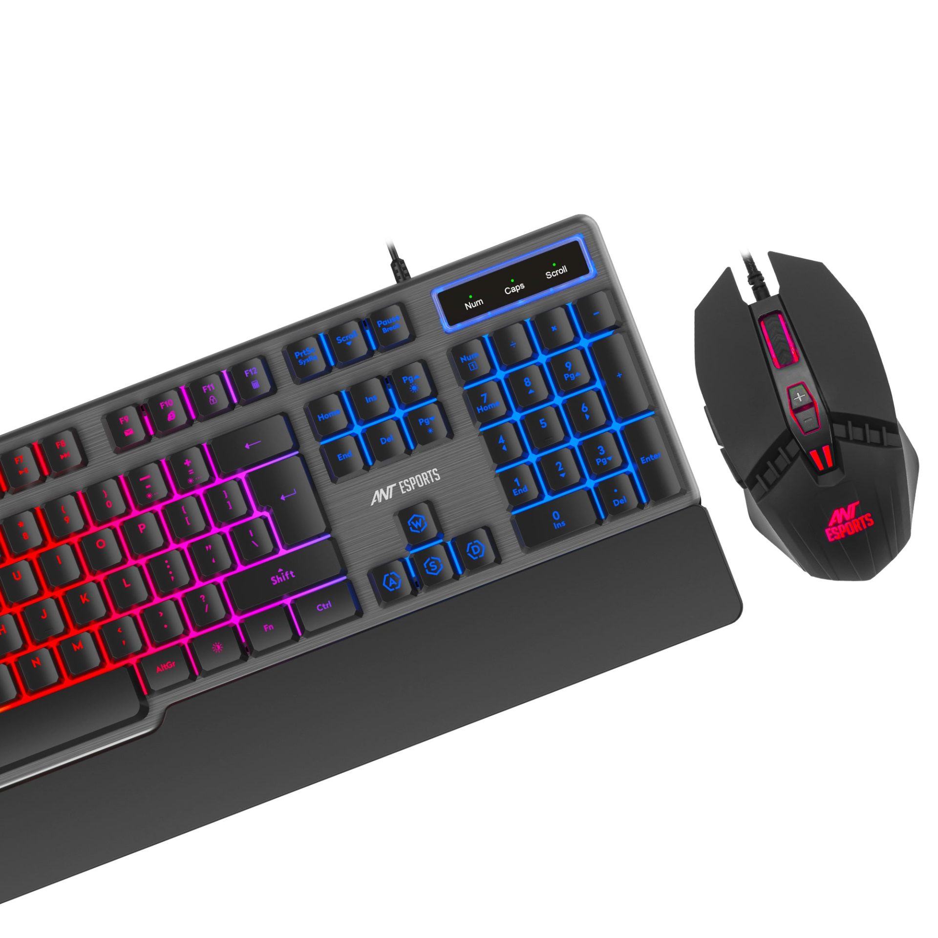 ANT ESPORTS KM500 PRO BACKLIT WIRED GAMING KEYBOARD AND MOUSE COMBO - BLACK
