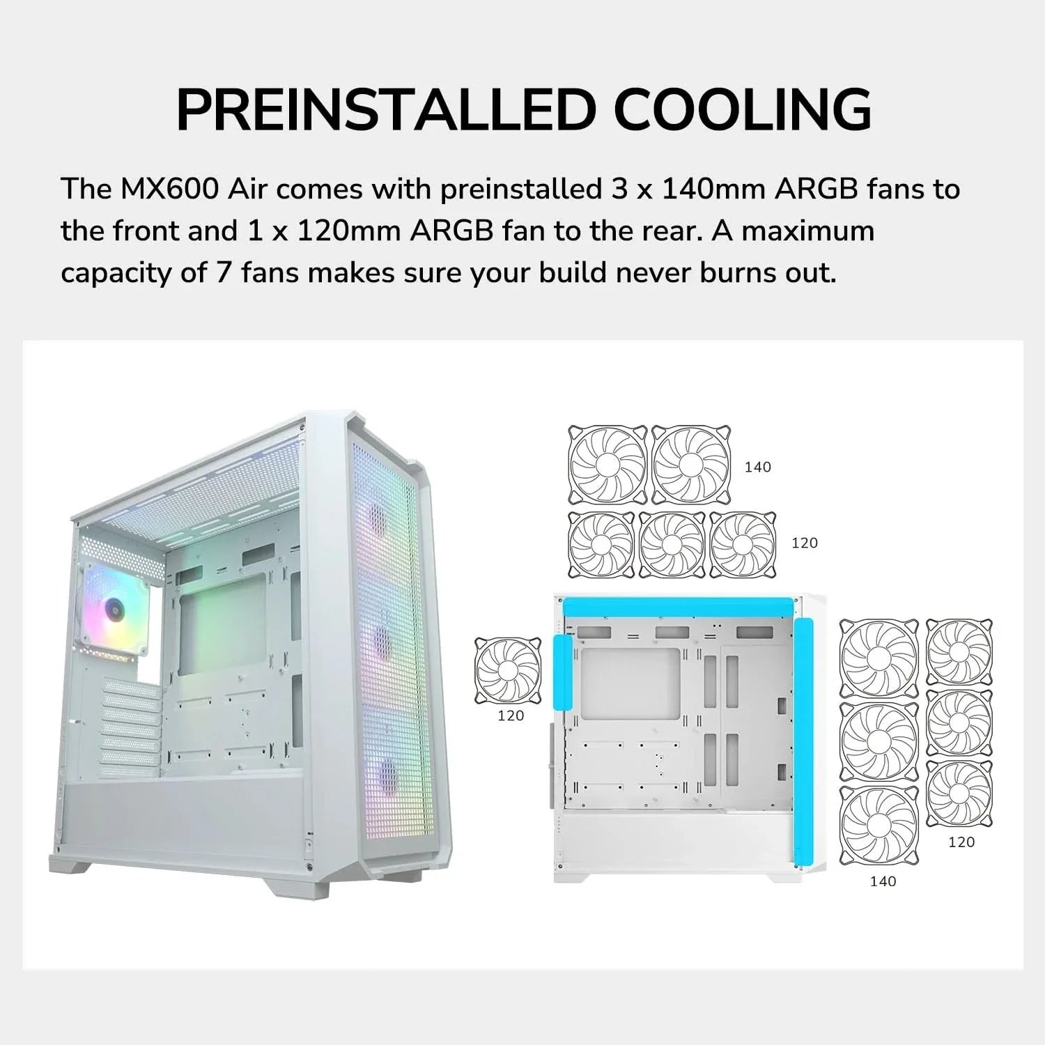 Cougar MX600 Air White Cabinet