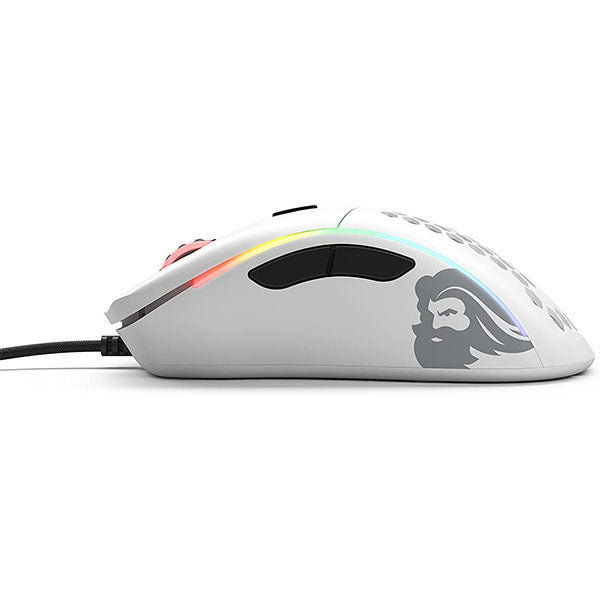 GLORIOUS Model D Minus Wired Ergonomic Gaming Mouse ( 12000DPI / 6 Macro Buttons ) ( Matte White )