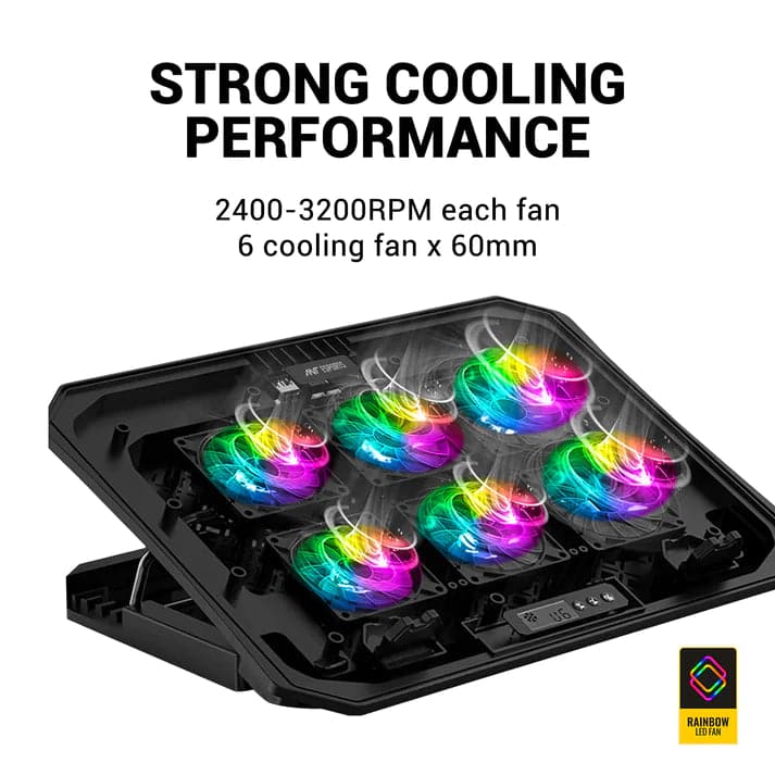 ANT ESPORTS NC210 Gaming Laptop RGB Cooler