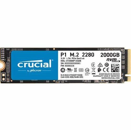 CRUCIAL P1 2TB M.2 NVME Gen3 Internal Solid State Drive ( SSD )