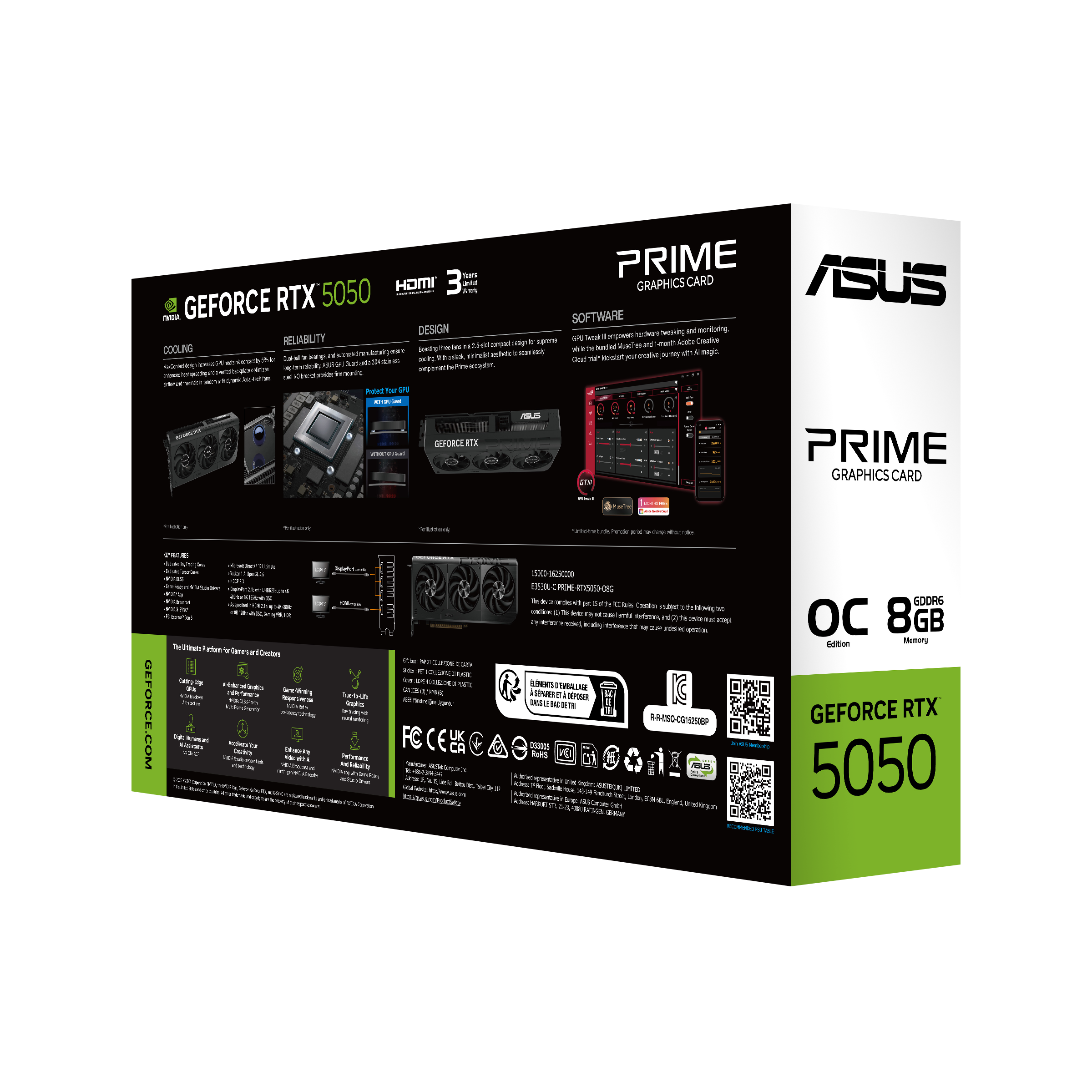 ASUS PRIME RTX 5050 8GB GDDR6 OC EDITION GRAPHICS CARD