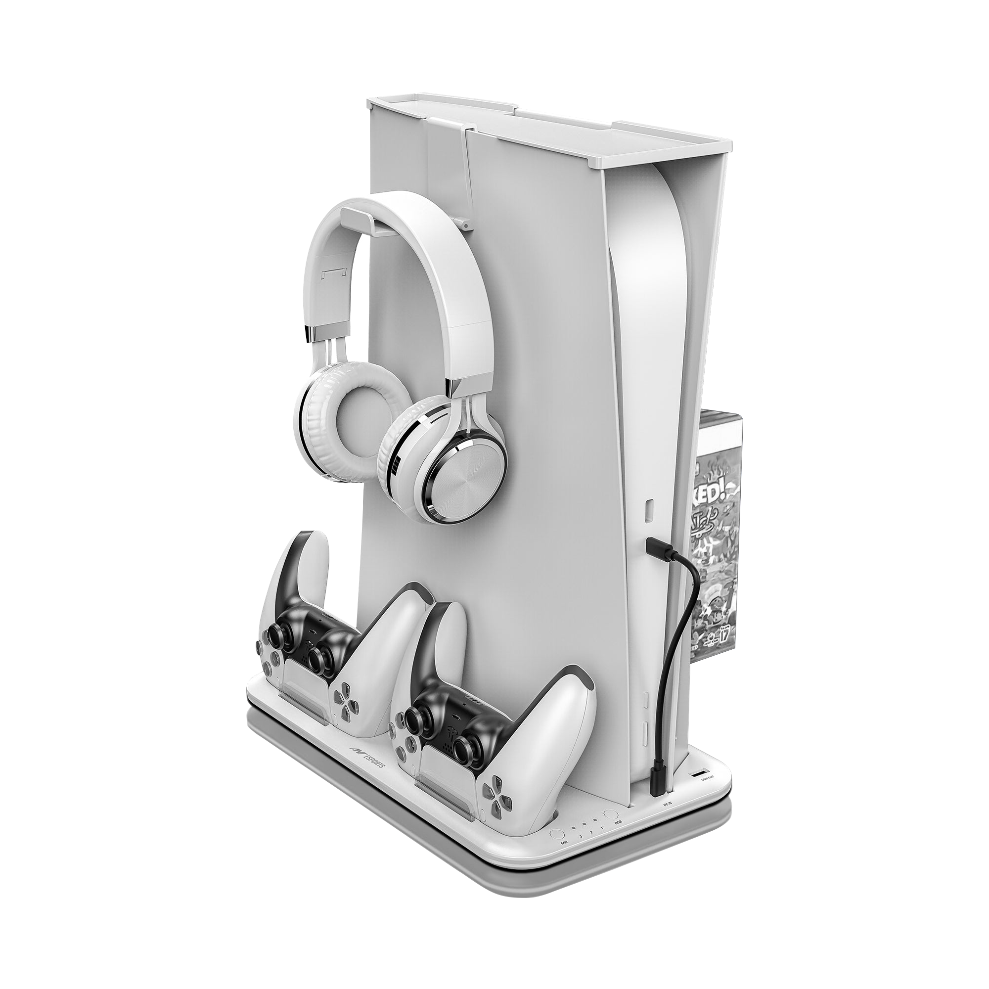 ANT ESPORT RGB DOCK5 RGB COOLING & CHARGING STATION (WHITE)
