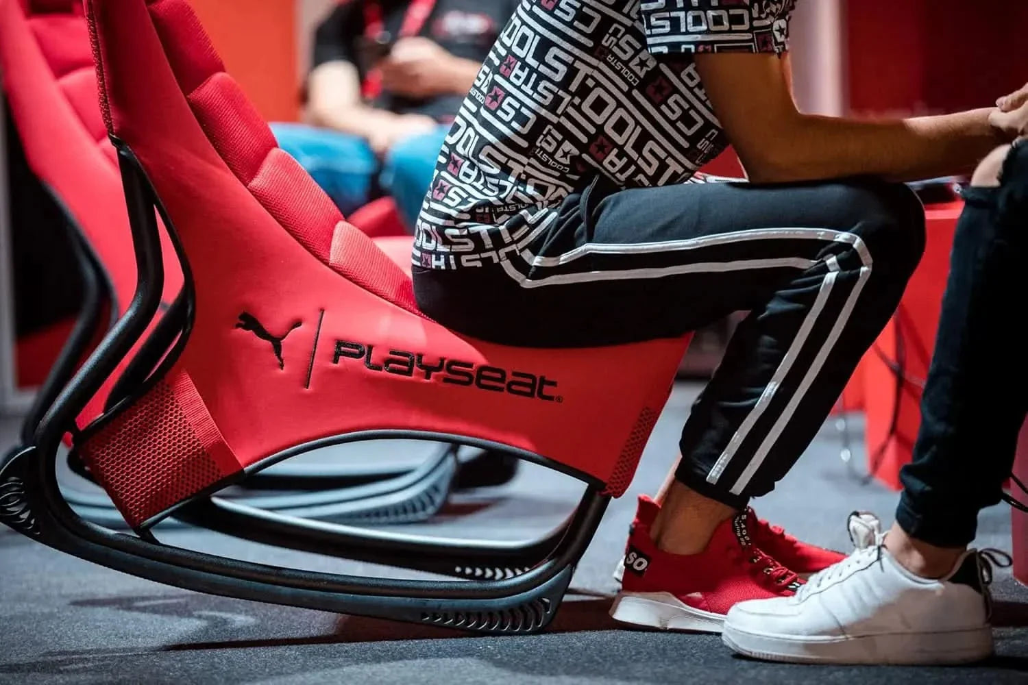Playseat | PUMA Gaming Seat | ActiFit Material | MotionForce Stand for Optimal Hold | Multiple Pockets for Easy Access | Gaming Chair with Best Comfort | Red