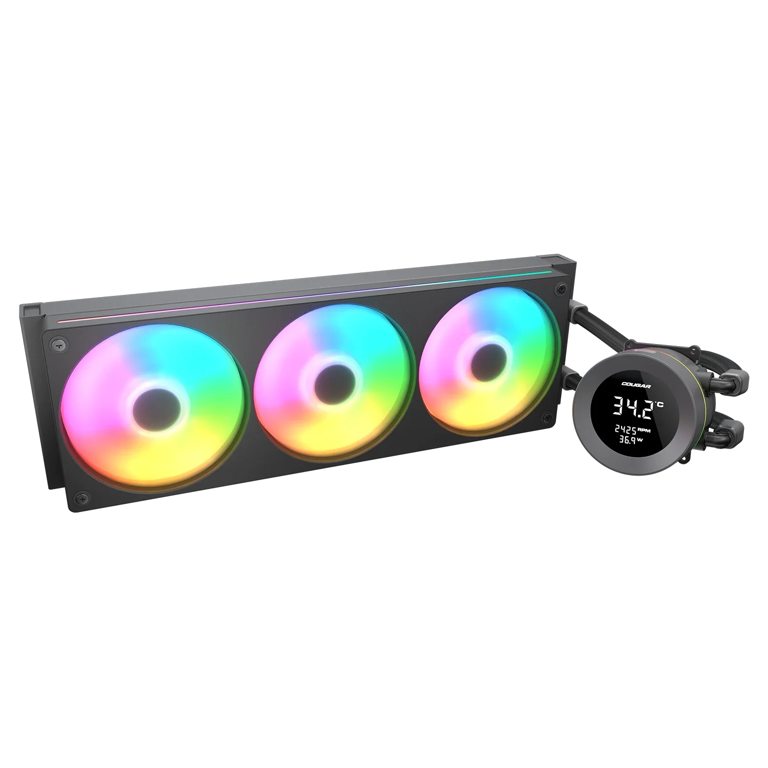 Cougar Poseidon Vistek ARGB 360 Black Analog Liquid Cooler