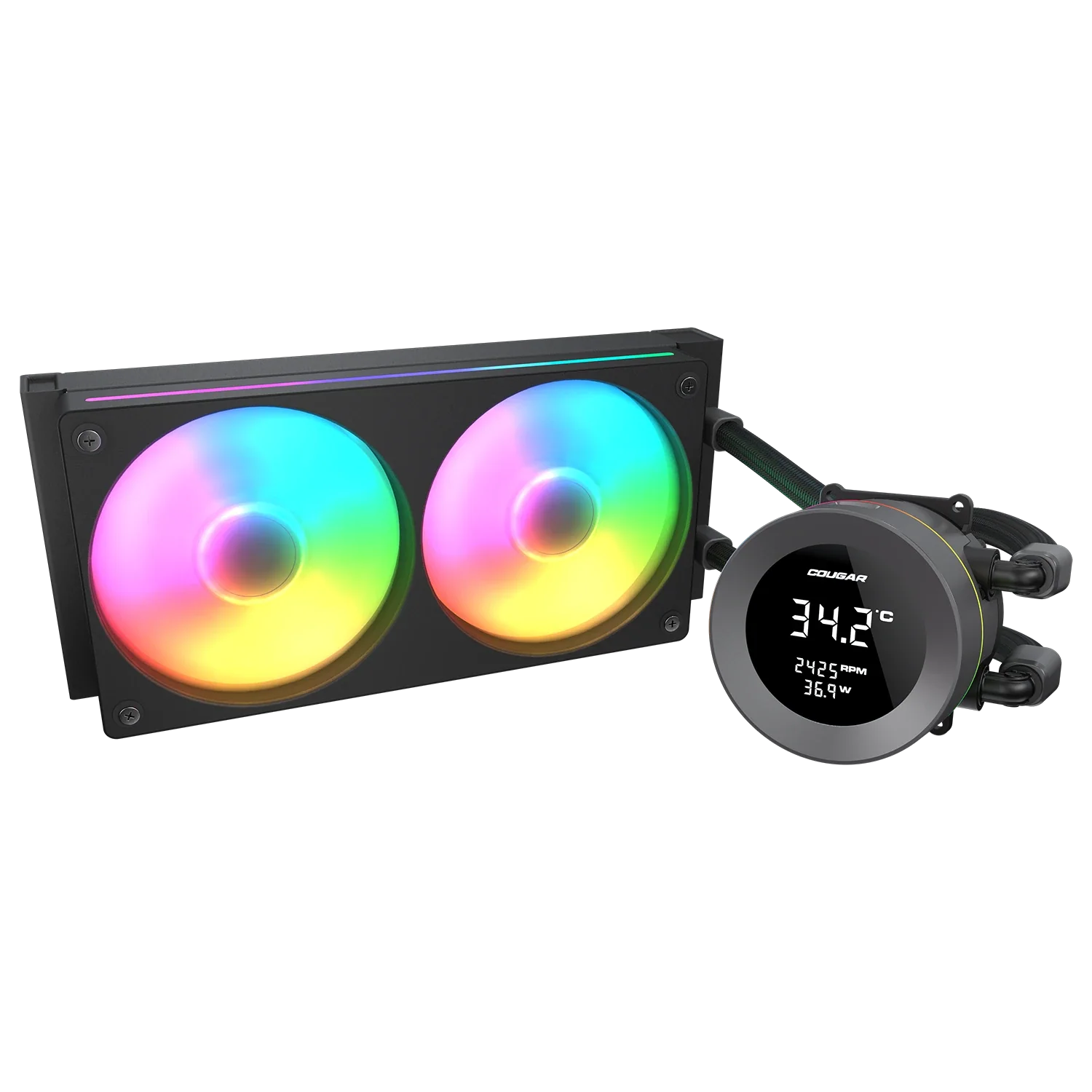 Cougar Poseidon Vistek ARGB 360 Black Analog Liquid Cooler