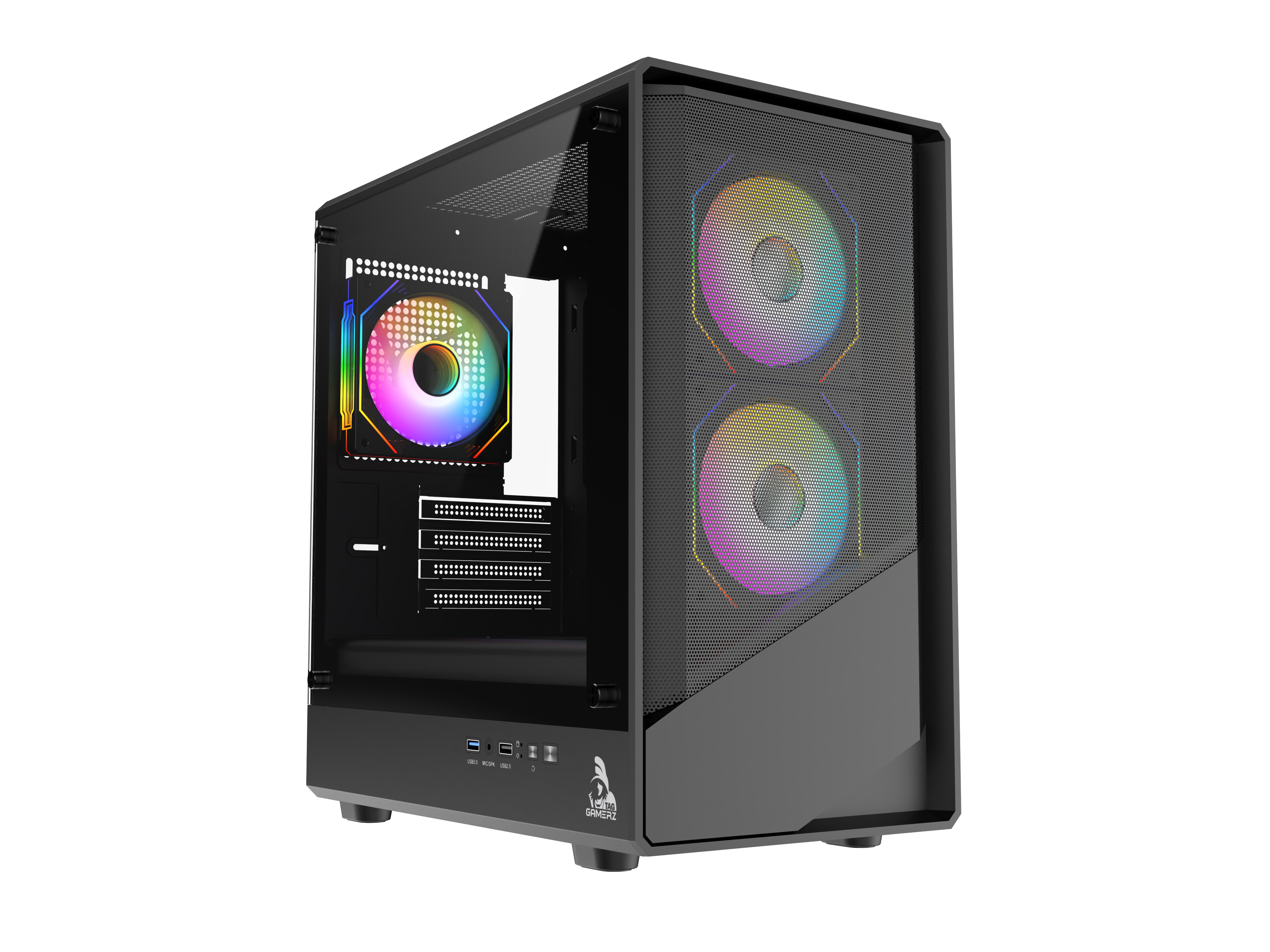 TAG Gamerz Starlight ARGB MATX Mid Tower Cabinet (Black)