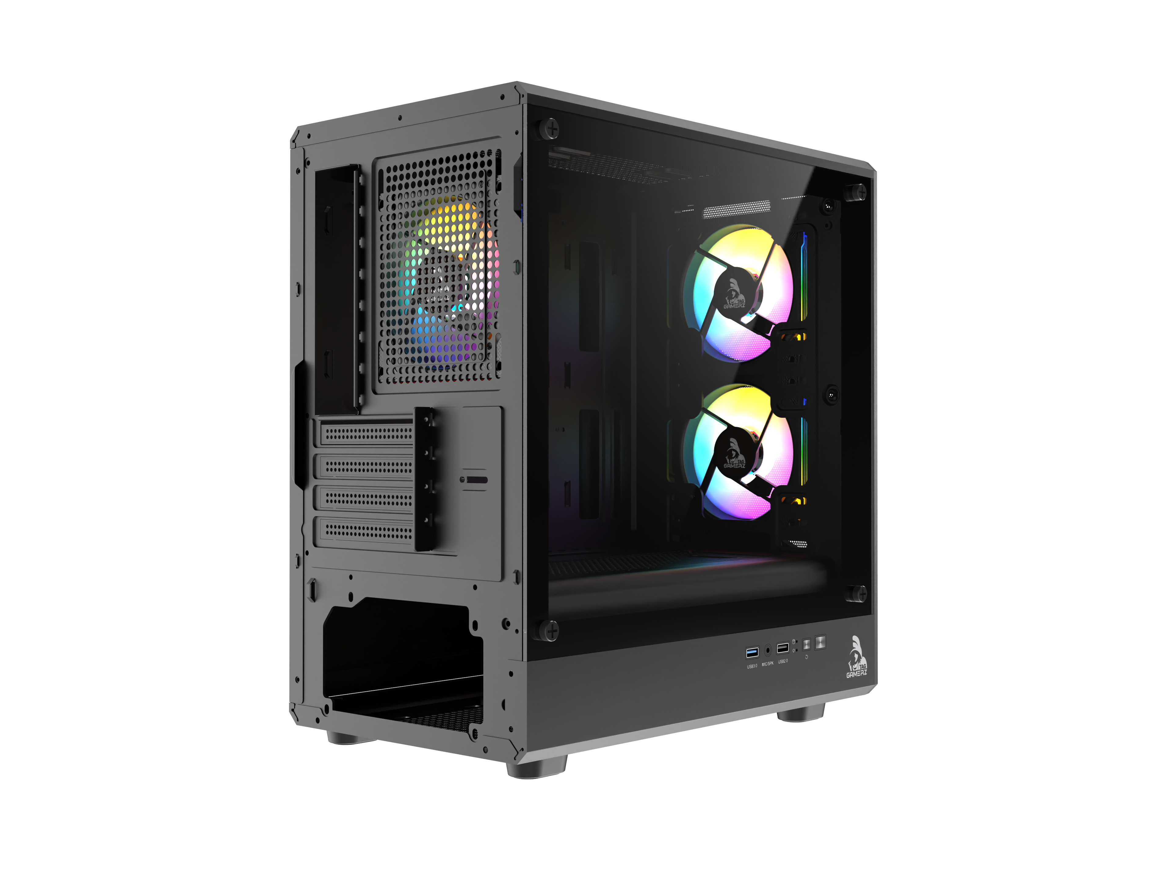 TAG Gamerz Starlight ARGB MATX Mid Tower Cabinet (Black)