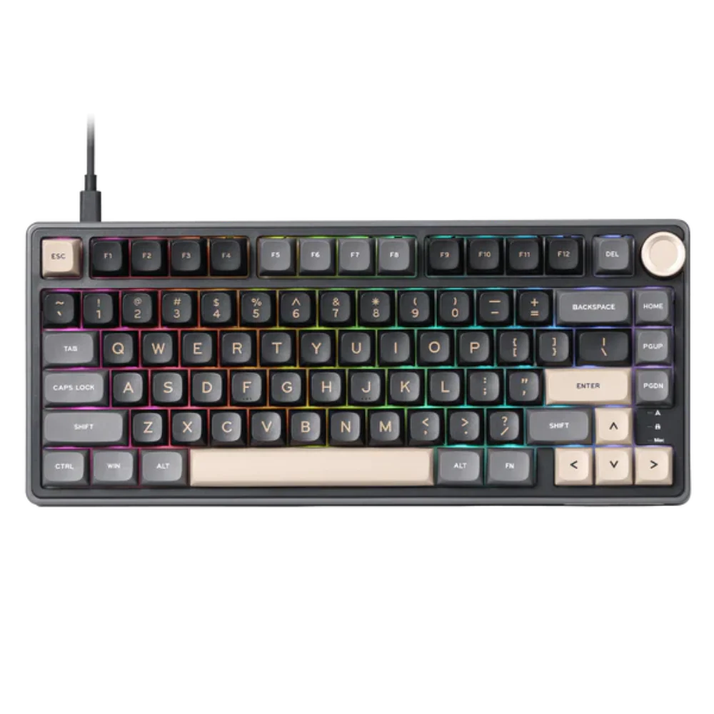 ROYAL KLUDGE RK R75 75% RGB Mechanical Wired Gaming Keyboard ( Phantom ) ( Blue Switch )