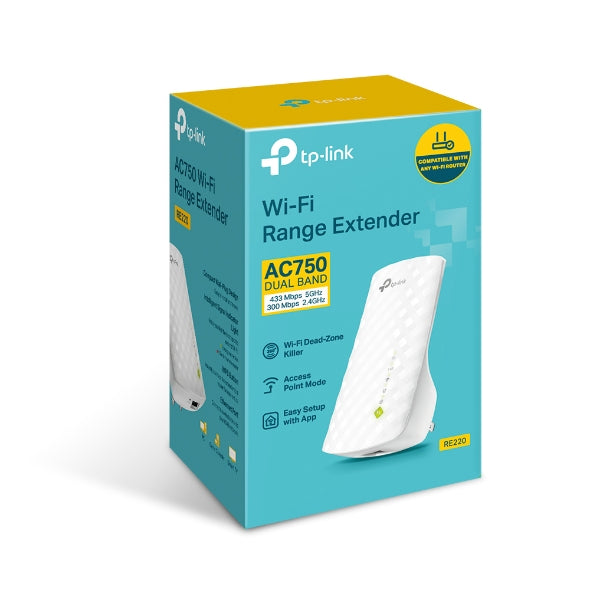 TPLink RE220 AC750 Mesh Wi-Fi Range Extender