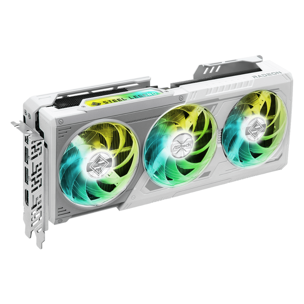 ASROCK Radeon RX 9070 XT Steel Legend White 16GB AMD Graphic Card